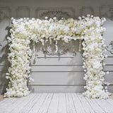 Flower Arch Artificial 5D White Roses Fabric Backing Wedding Arch