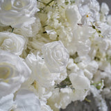 Flower Arch Artificial 5D White Roses Fabric Backing Wedding Arch