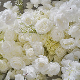 Flower Arch Artificial 5D White Roses Fabric Backing Wedding Arch