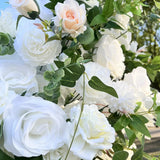 Flower Arch White Set Artificial Wedding Floral Pillars