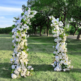 Flower Arch White Set Artificial Wedding Floral Pillars