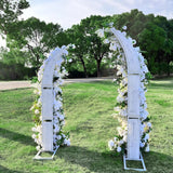 Flower Arch White Set Artificial Wedding Floral Pillars