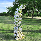 Flower Arch White Set Artificial Wedding Floral Pillars