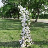 Flower Arch White Set Artificial Wedding Floral Pillars
