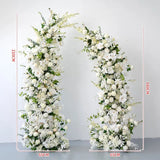Flower Arch White Set Artificial Wedding Floral Pillars