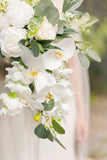 Small Cascade Bridal Bouquet in Natural Whites