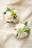 Wrist Corsages in Ivory & Cream