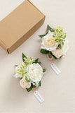 Wrist Corsages in Ivory & Cream