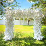 Flower Arch Artificial 5D White Roses Fabric Backing Wedding Arch